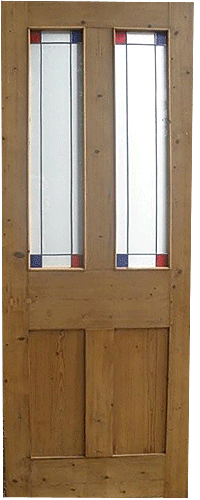 Made To Measure Reclaimed Stained Glass Interior Door Made With Stick On Lead