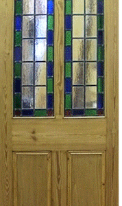stained glass doors