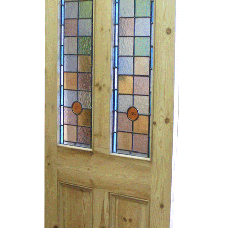 Reclaimed Pine Victorian Door, Victorian Style Wooden Front Doors With Glass