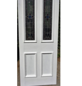 Stunning External Traditional Stained Glass Door - Solid Construction