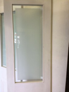 Etched Glass Internal Double Doors Cornwall