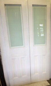 Etched Glass Internal Double Doors Cornwall